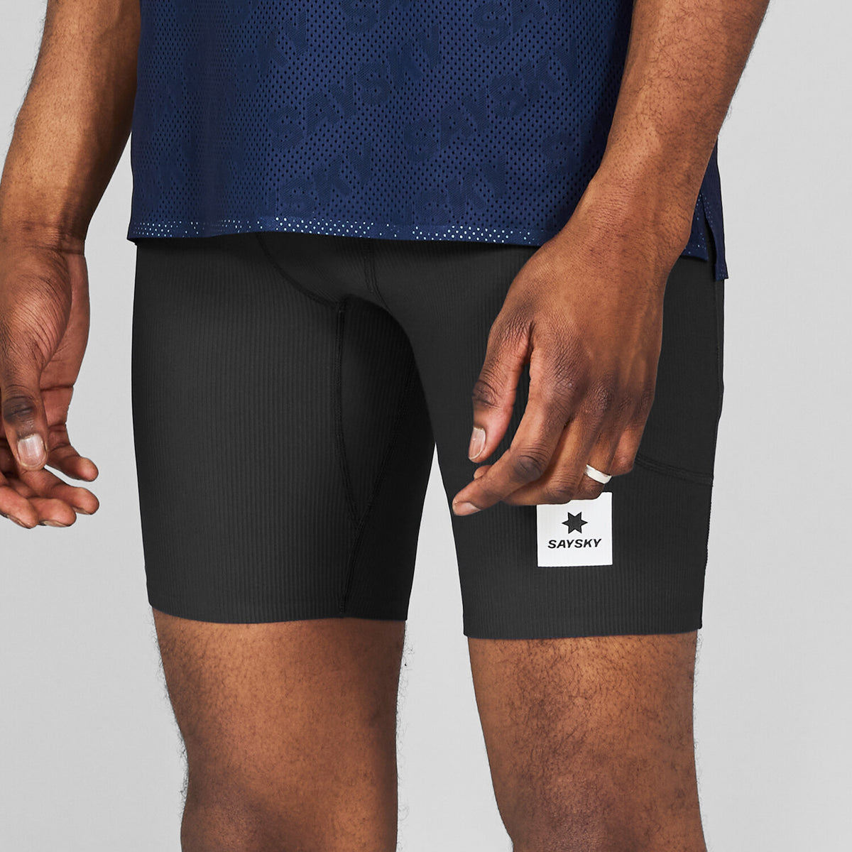 Saysky Combat+ Rib Short Tights 8'' Sort 901 NMRST32C901