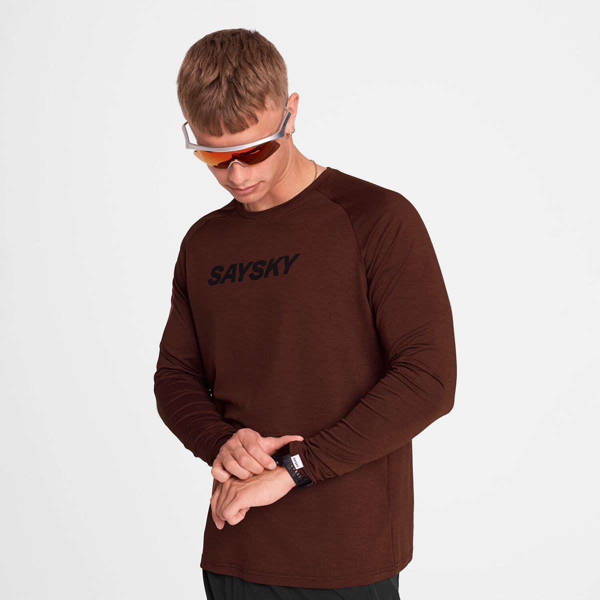 Saysky Logo Pace Long Sleeve Rød 5008 OMRLS21C5008