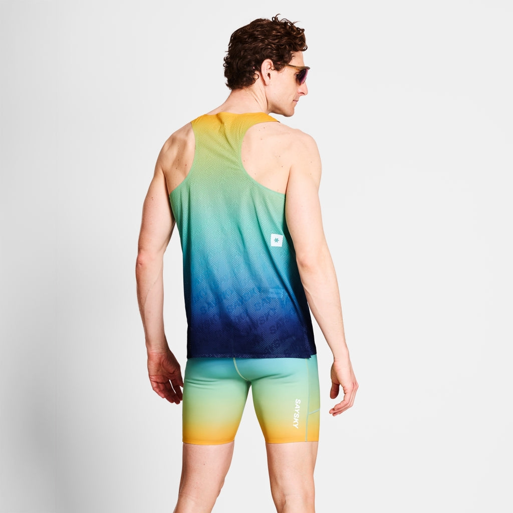 SAYSKY Drip Dye Flow Air Singlet SINGLETTER 1032 - BLUE AOP