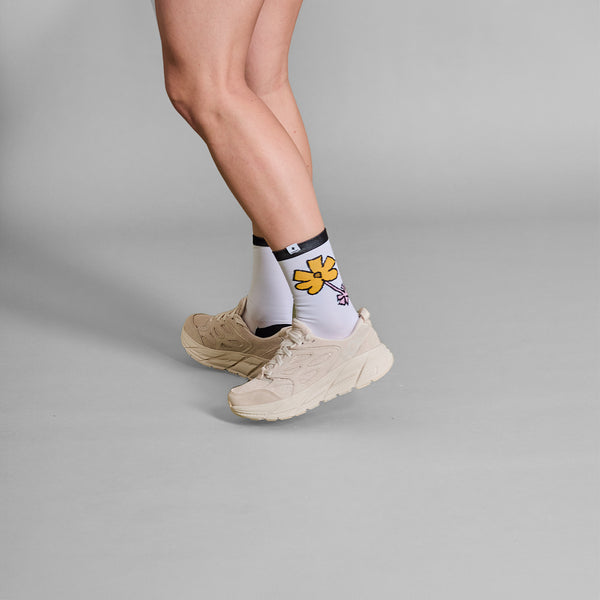 SAYSKY Flower High Combat Socks SOKKER 101 - WHITE