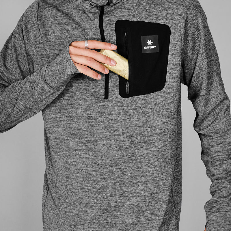 Saysky Pace Half Zip Hoodie Grå 6003 MMRHO01C6003