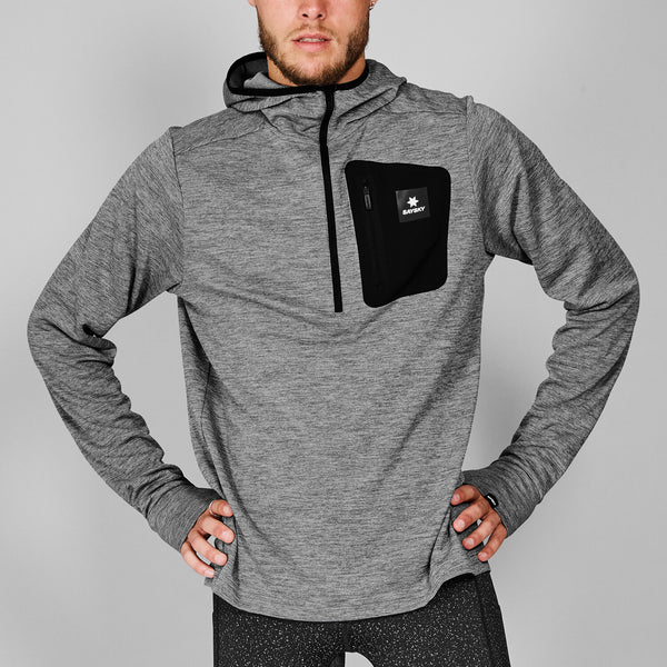Saysky Pace Half Zip Hoodie Grå 6003 MMRHO01C6003