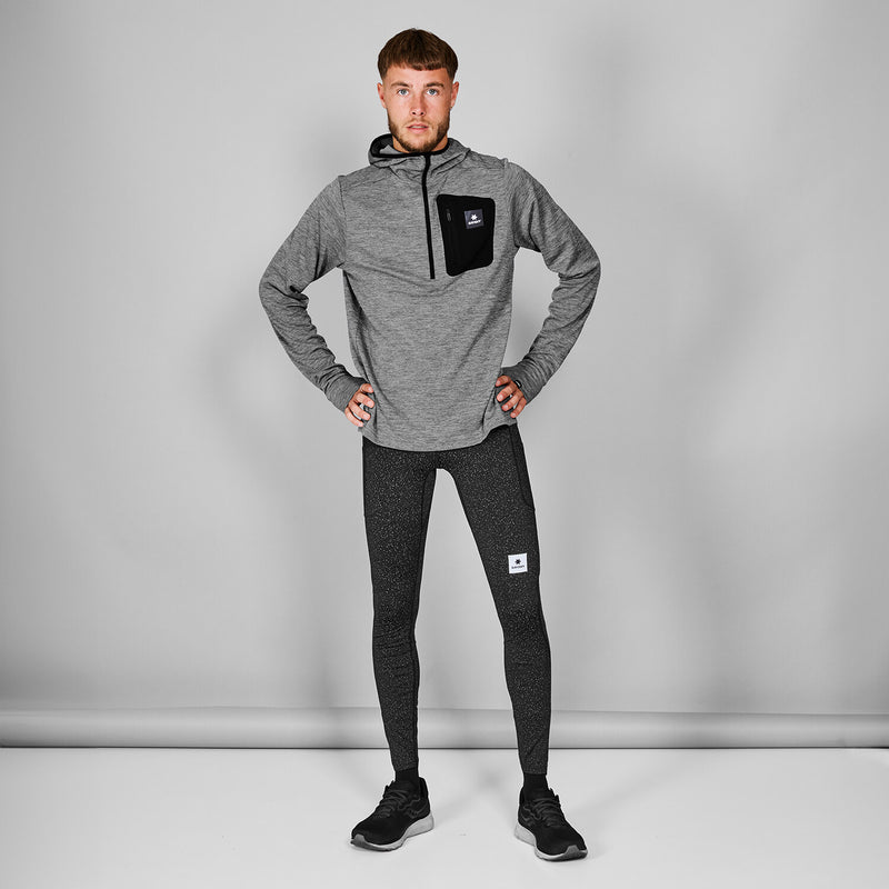 Saysky Pace Half Zip Hoodie Grå 6003 MMRHO01C6003