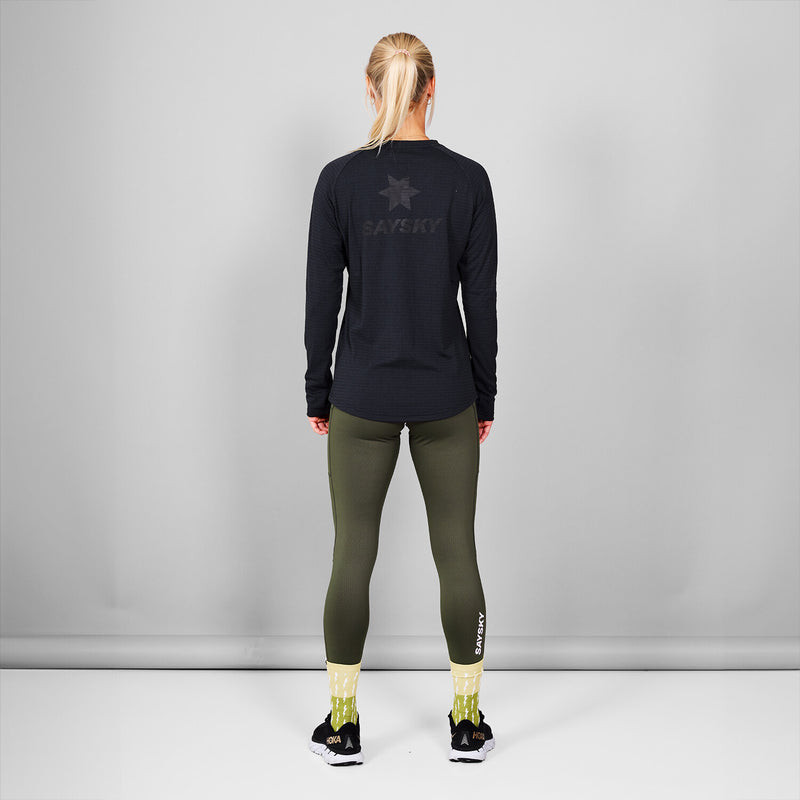 Saysky Blaze Long Sleeve Light Fleece Sort 9001 KWRFL02C9001
