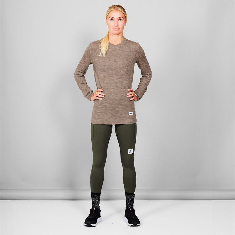 Saysky Merino 195 Blaze Long Sleeve Brun 7005 MMRLS41C7005