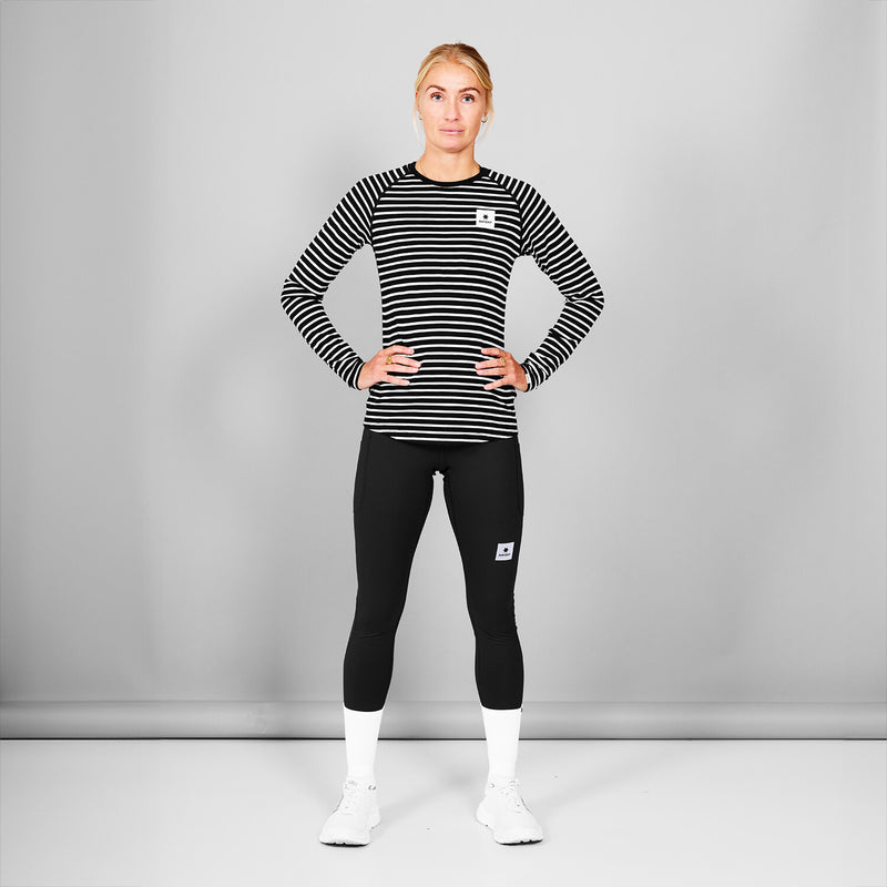 Saysky Merino 165 Base Layer Long Sleeve Stripes 002 XWRLS40C002