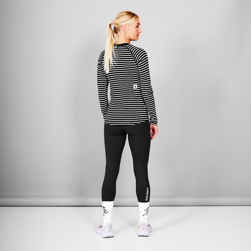 Saysky Merino 165 Base Layer Long Sleeve Stripes 002 XWRLS40C002
