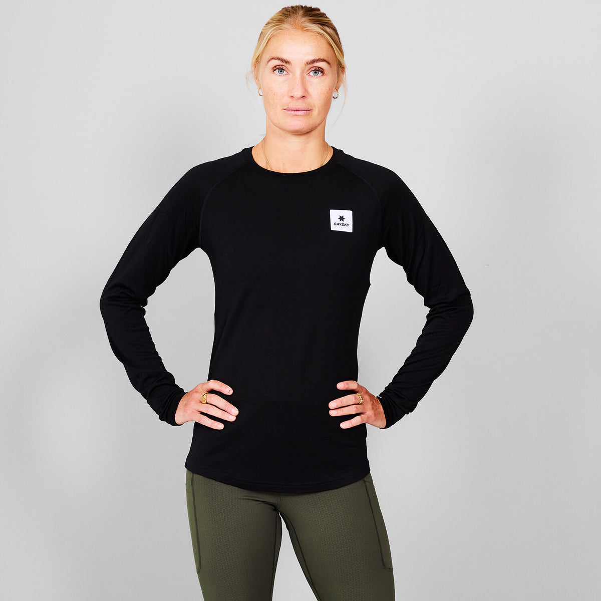 Saysky Merino 165 Base Layer Long Sleeve Sort 901 XWRLS40C901