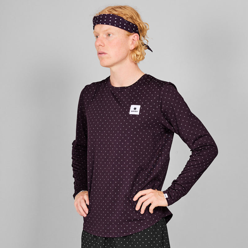 Saysky Reflective Polka Pace Long Sleeve Lilla 1022 MMRLS02C1022