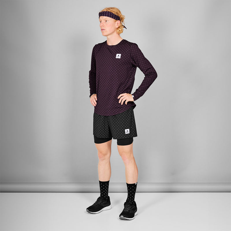 Saysky Reflective Polka 2 In 1 Pace Shorts 5" Sort Reflective Polka 1018 MMRSH01C1018