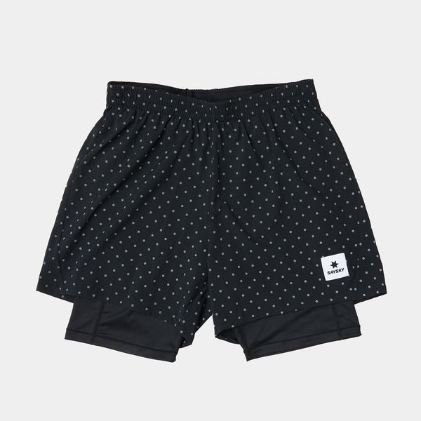 Saysky Reflective Polka 2 In 1 Pace Shorts 5" Sort Reflective Polka 1018 MMRSH01C1018