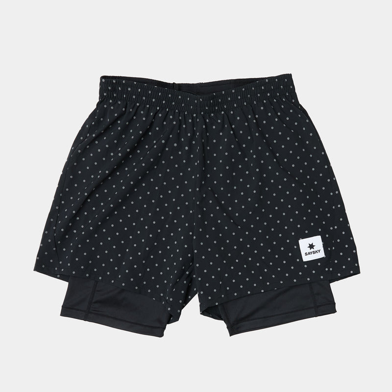 Saysky Reflective Polka 2 In 1 Pace Shorts 5" Sort Reflective Polka 1018 MMRSH01C1018
