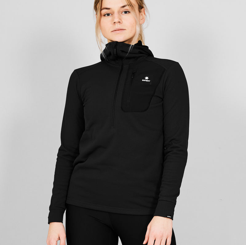 Saysky Combat Half Zip Fleece Hoodie Sort 901 NWRHO30C901
