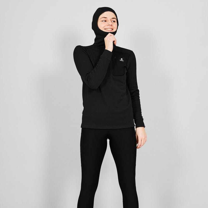 Saysky Combat Half Zip Fleece Hoodie Sort 901 NWRHO30C901