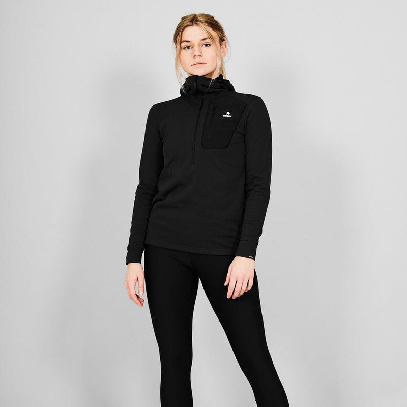 Saysky Combat Half Zip Fleece Hoodie Sort 901 NWRHO30C901