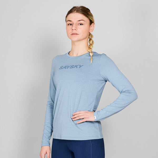Saysky Logo Pace Long Sleeve Blå 2010 NWRLS20C2010