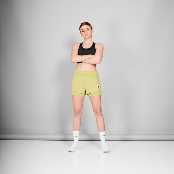 Saysky 2 in 1 Pace Shorts 3'' Grøn 312 NWRSH23C312