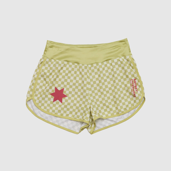 Saysky 2 in 1 Pace Shorts 3'' Grøn Checker 1034 NWRSH23C1034