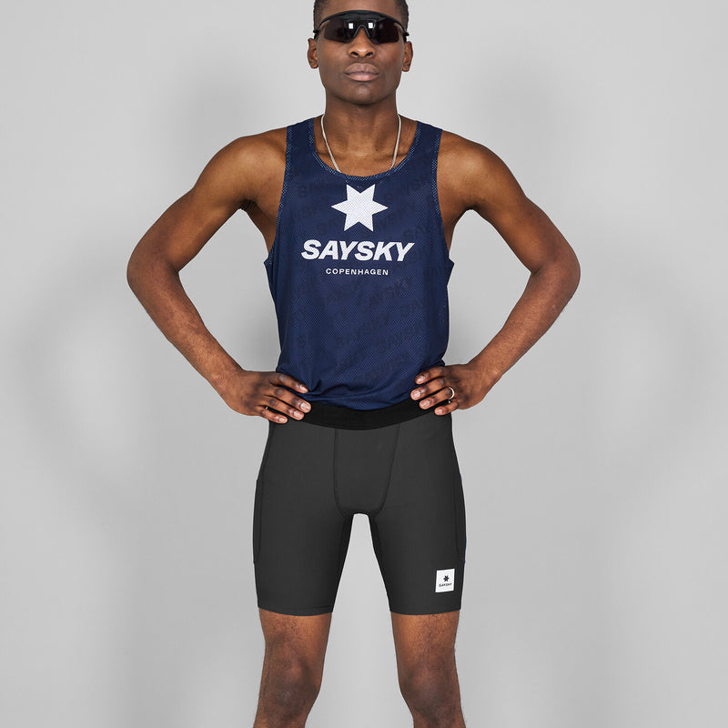 Saysky Combat+ Rib Short Tights 8'' Sort 901 NMRST32C901