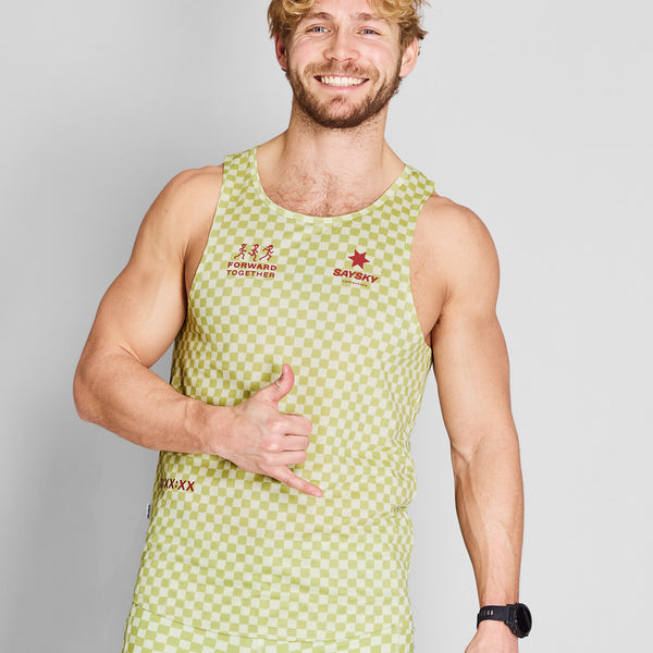 Saysky Checker Combat Singlet Grøn Checker 1034 NMRSI31C1034