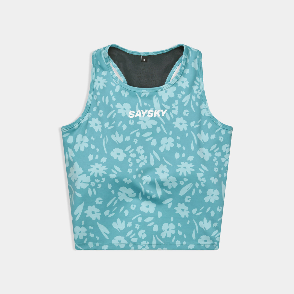 Saysky Flower Combat Crop Top Lyseblå Flower 1066 SW30017