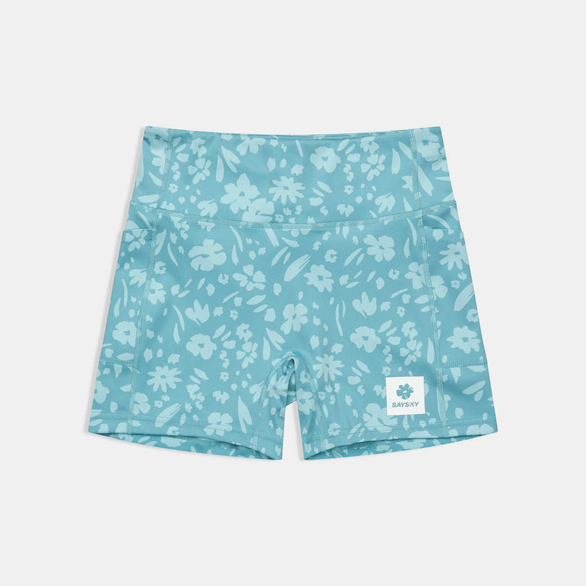 Saysky Flower Combat+ Short Tights 4" Lyseblå Flower 1066 SW55009