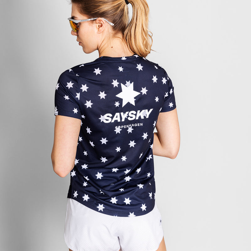 Saysky Star Combat T-Shirt Blå/Hvid Stars 1028 NWRSS31C1028