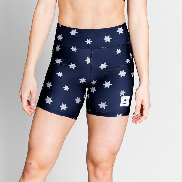 Saysky Star Combat+ Short Tights 7" Blå/Hvid Stars 1028 NWRST30C1028