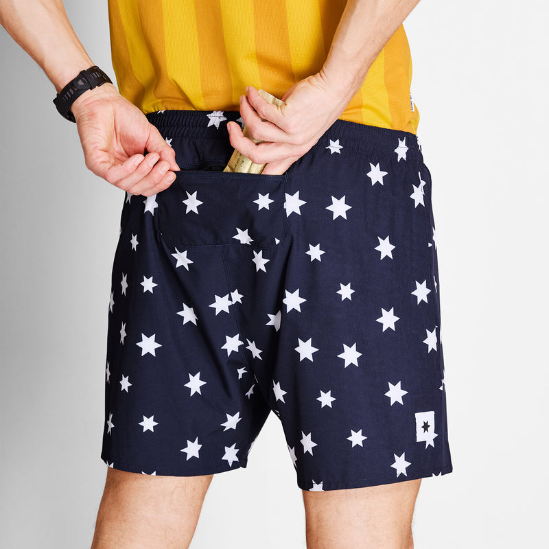 Saysky Star Pace Shorts 5'' Blå/Hvid Stars 1028 NMRSH21C1028