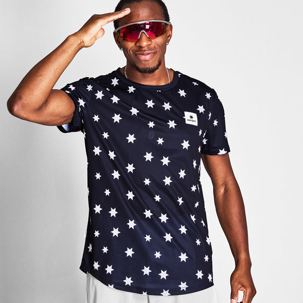 Saysky Star Combat T-Shirt Blå/Hvid Stars 1028 NMRSS31C1028