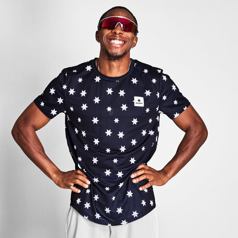 Saysky Star Combat T-Shirt Blå/Hvid Stars 1028 NMRSS31C1028