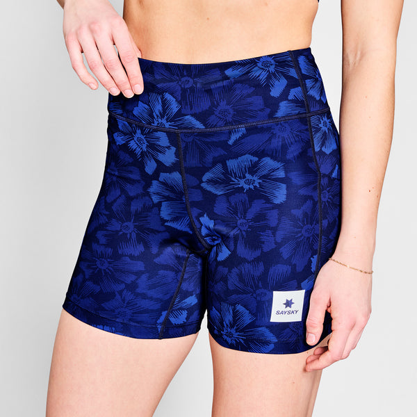 Saysky Flower Combat+ Short Tights 7" Blå Flower 1029 NWRST30C1029