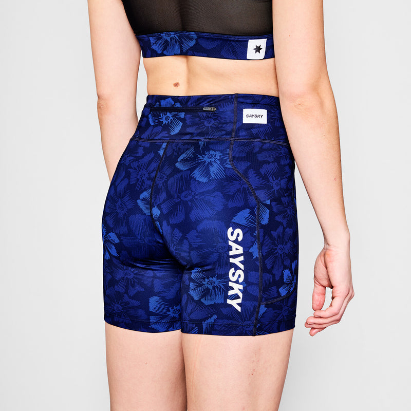 Saysky Flower Combat+ Short Tights 7" Blå Flower 1029 NWRST30C1029