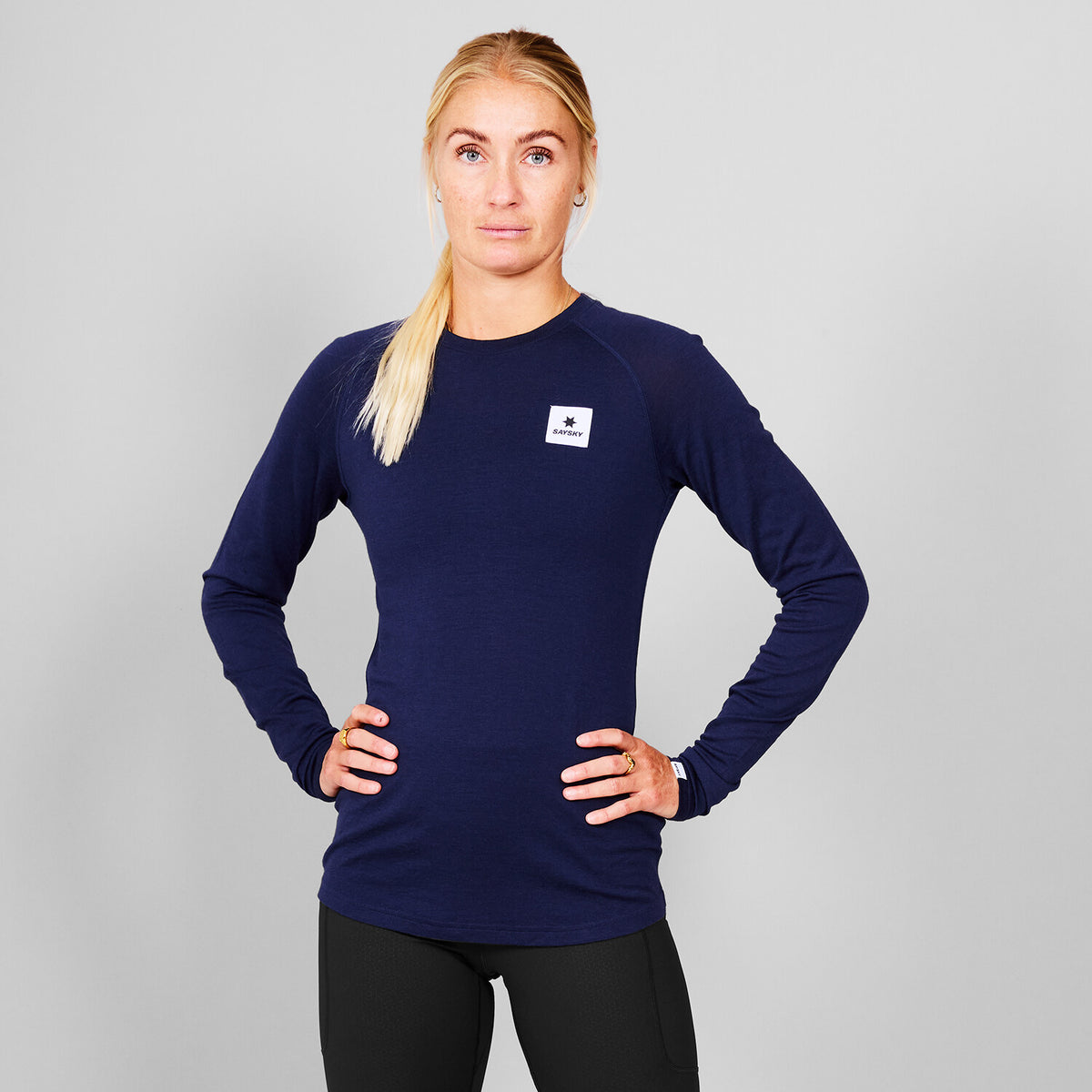 Saysky Merino 165 Base Layer Long Sleeve Blå 201 XWRLS40C201