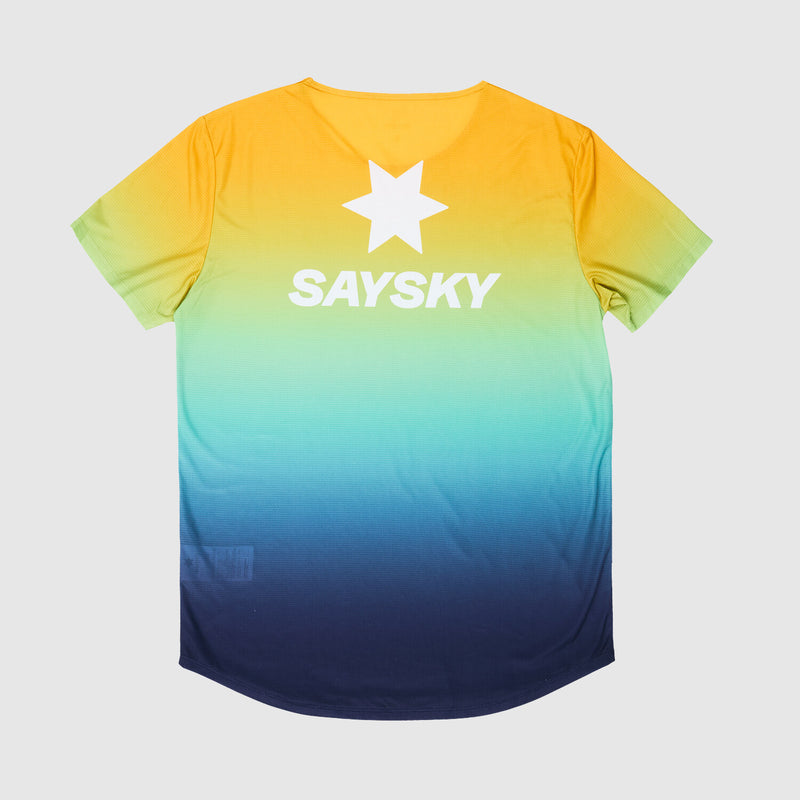 Saysky Drip Dye Flow T-Shirt Blå/Gul/Grøn Drip Dye 1032 NMRSS60C1032
