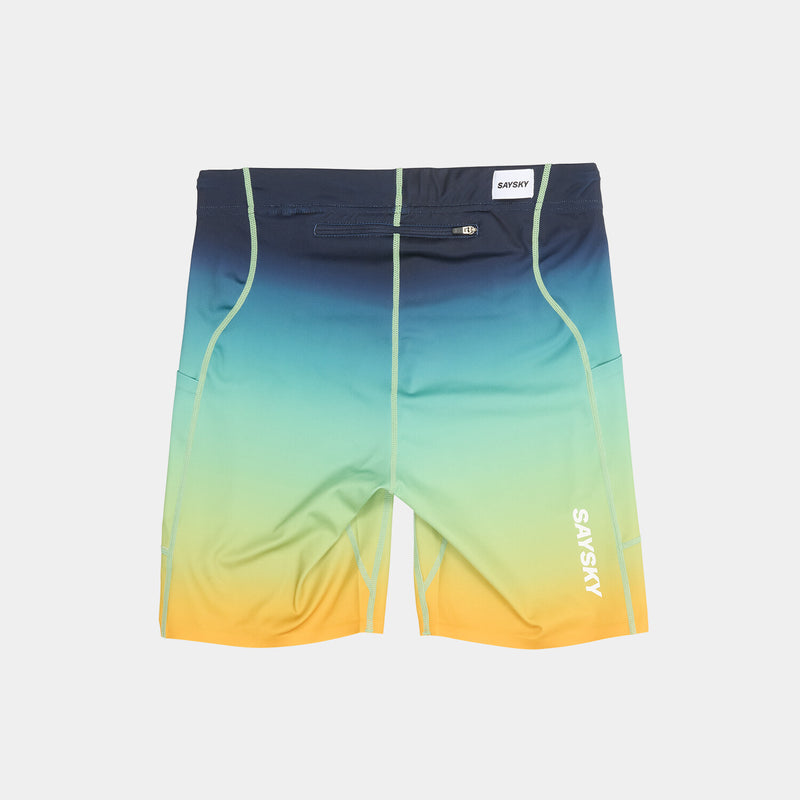 Saysky Drip Dye Combat+ Short Tights 7" Blå/Gul/Grøn Drip Dye 1032 NMRST33C1032