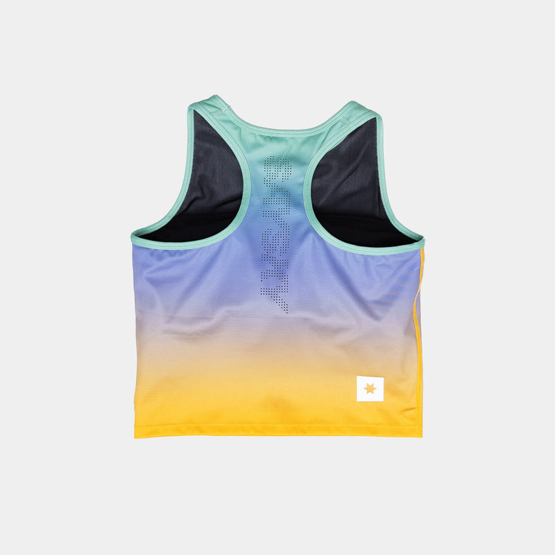 Saysky Drip Dye Combat Crop Top Lilla/Grøn/Gul Drip Dye 1033 NWRSB31C1033