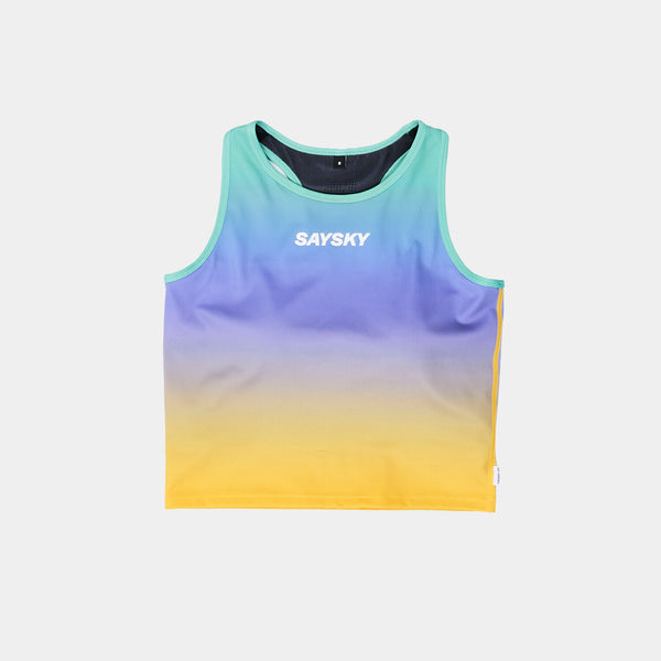Saysky Drip Dye Combat Crop Top Lilla/Grøn/Gul Drip Dye 1033 NWRSB31C1033