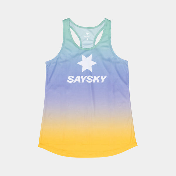 Saysky Drip Dye Flow Singlet Lilla/Grøn/Gul Drip Dye 1033 NWRSI60C1033