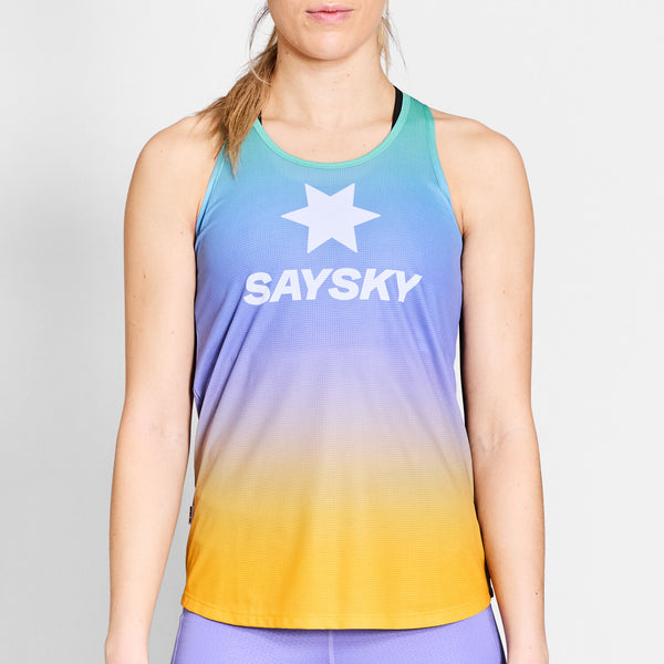 Saysky Drip Dye Flow Singlet Lilla/Grøn/Gul Drip Dye 1033 NWRSI60C1033