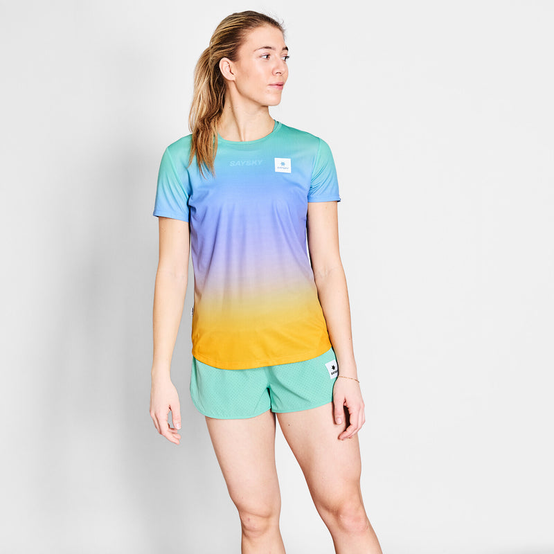 Saysky Drip Dye Flow T-Shirt Lilla/Grøn/Gul Drip Dye 1033 NWRSS60C1033