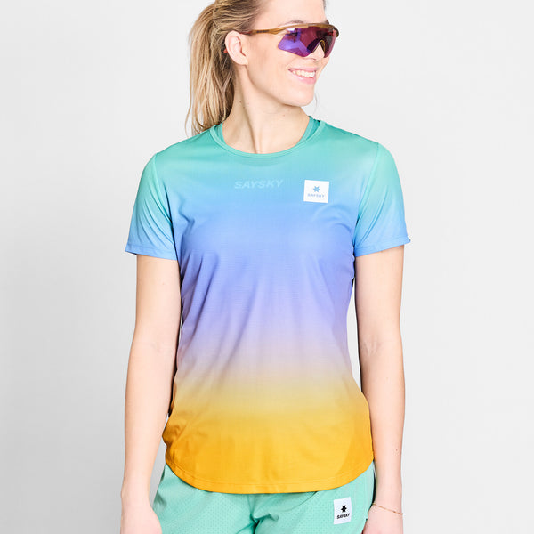 Saysky Drip Dye Flow T-Shirt Lilla/Grøn/Gul Drip Dye 1033 NWRSS60C1033
