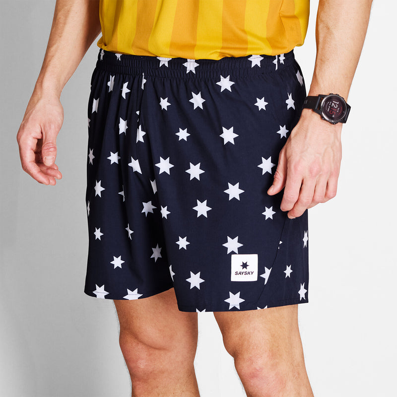 Saysky Star Pace Shorts 5'' Blå/Hvid Stars 1028 NMRSH21C1028