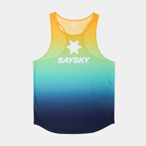 Saysky Drip Dye Flow Singlet Blå/Gul/Grøn Drip Dye 1032 NMRSI60C1032