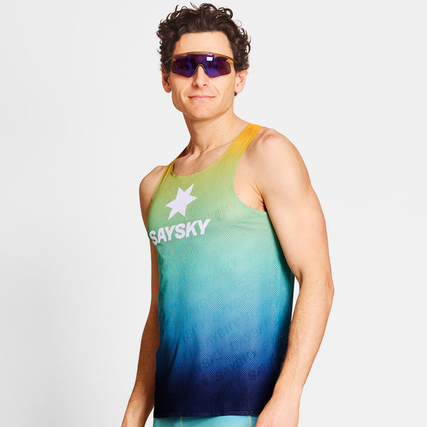 Saysky Drip Dye Flow Air Singlet Blå/Gul/Grøn Drip Dye 1032 NMRSI62C1032