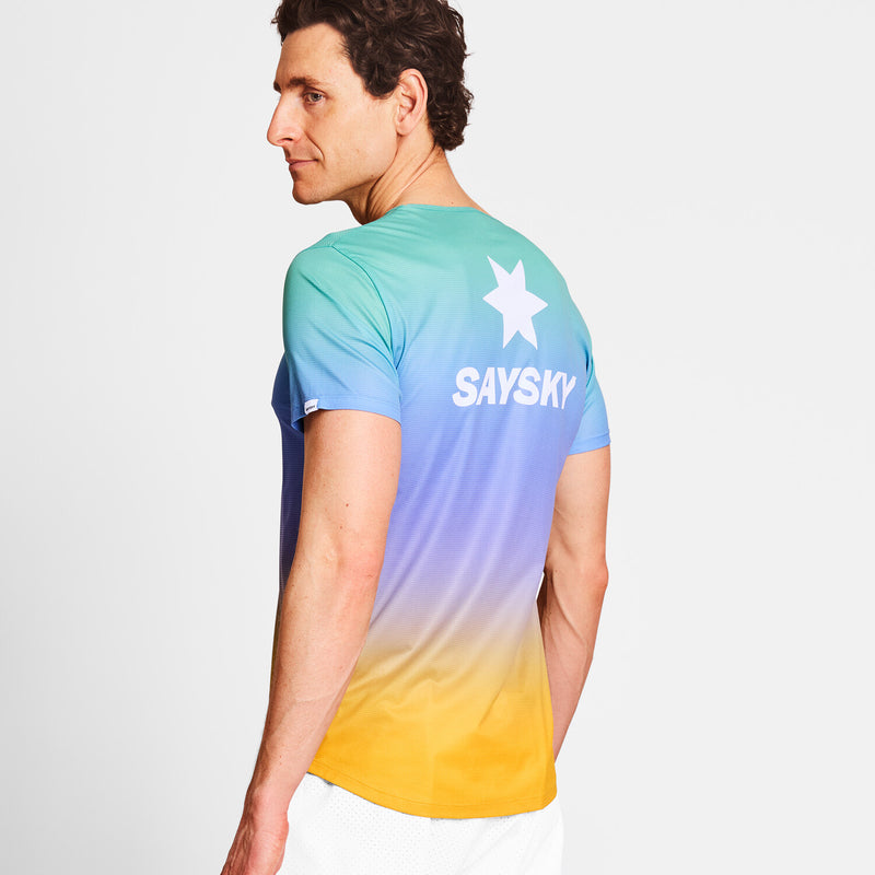 Saysky Drip Dye Flow T-Shirt Lilla/Grøn/Gul Drip Dye 1033 NMRSS60C1033