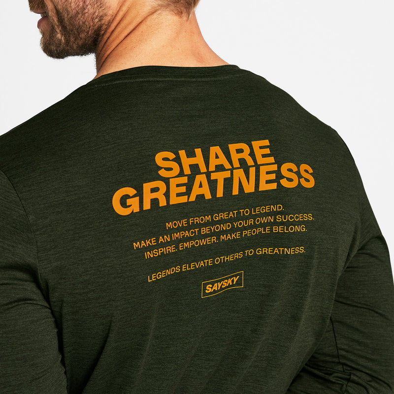 Saysky Statement Pace Long Sleeve Grøn 3001 OMRLS22C3001