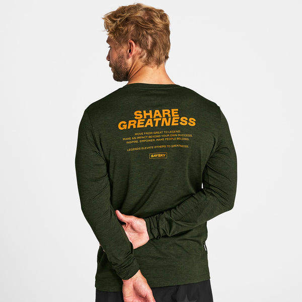 Saysky Statement Pace Long Sleeve Grøn 3001 OMRLS22C3001