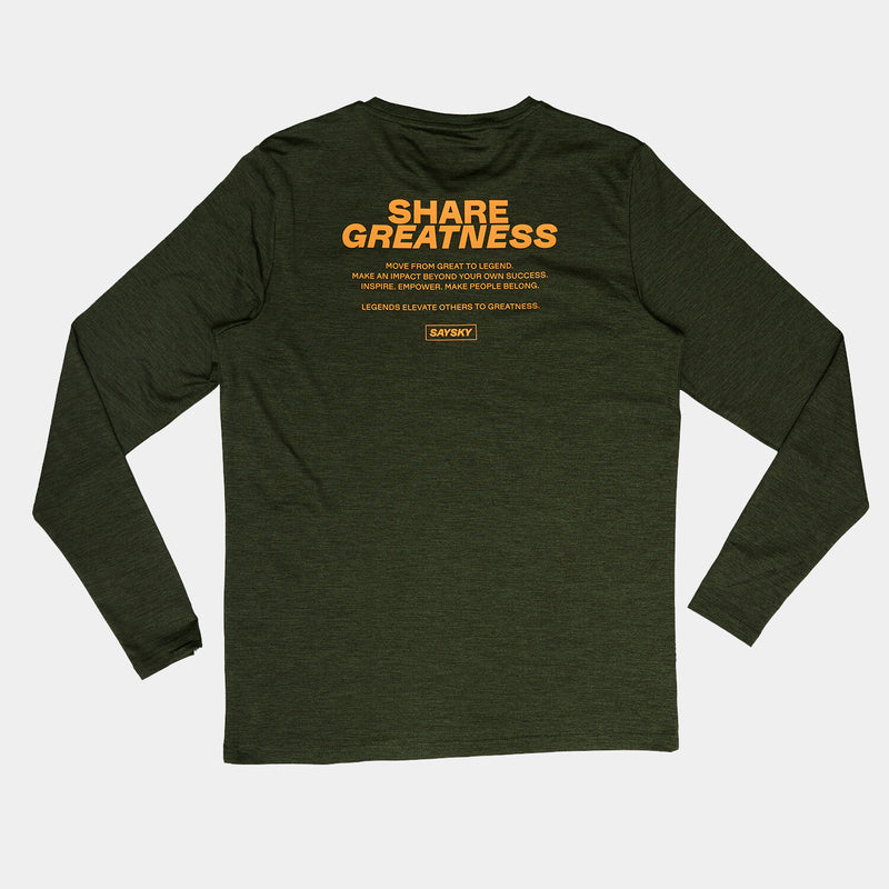 Saysky Statement Pace Long Sleeve Grøn 3001 OMRLS22C3001