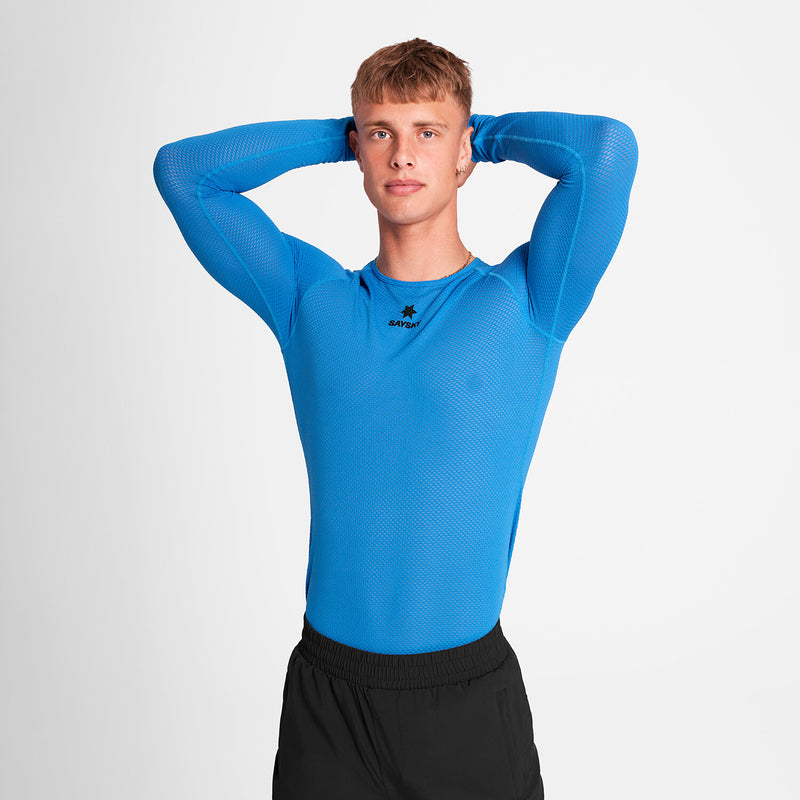 Saysky Mesh Base Layer Long Sleeve Blå 220 OMRBL32C220